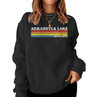 Retro 80S Mississippi Ms Souvenir Arkabutla Lake Women Sweatshirt | Mazezy
