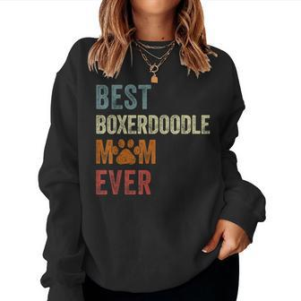 Retro Best Boxerdoodle Mom Ever Boxerdoodl Mama Women Sweatshirt | Mazezy
