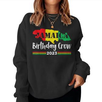 Retro Birthday Crew Jamaica 2023 Men Women Party Matching Women Crewneck Graphic Sweatshirt - Thegiftio UK