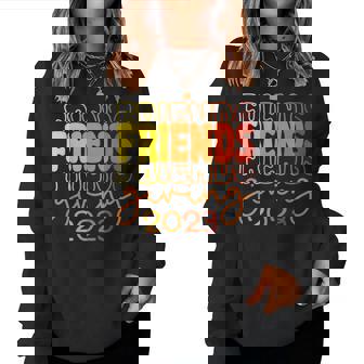Retro Groovy Friends Giving 2023 Thanksgiving Friendsgiving Women Sweatshirt | Mazezy