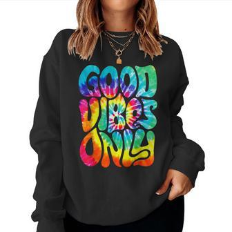Retro Groovy Halloween Peace Love Hippie 60S 70S 80S Costume Women Sweatshirt - Seseable