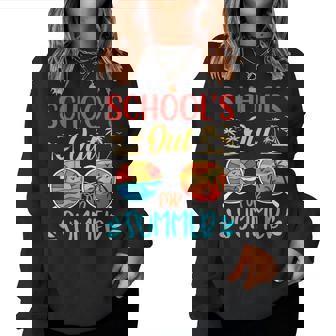 Retro Last Day Of Schools Out For Summer Teacher Boys Girls Women Sweatshirt | Mazezy