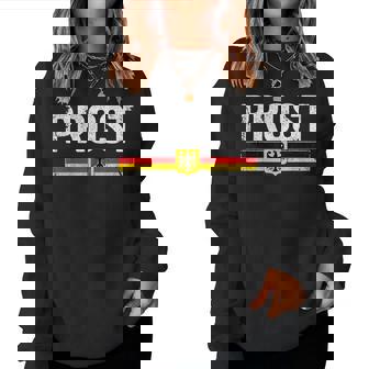 Retro Oktoberfest German Flag Prost Women Sweatshirt - Seseable