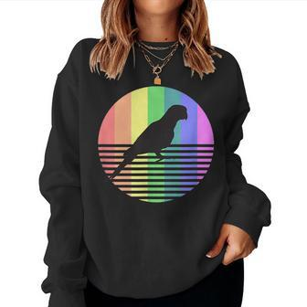 Retro Parrot Gay Pride Vintage 80S Rainbow Colors Bird Sweatshirt | Mazezy