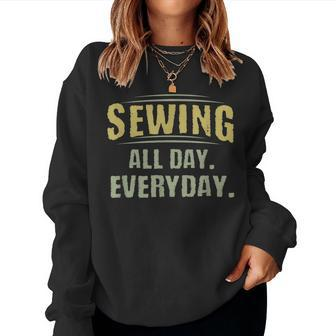 Retro Sewing A Quote For Mom Grandma Vintage Style Women Sweatshirt | Mazezy