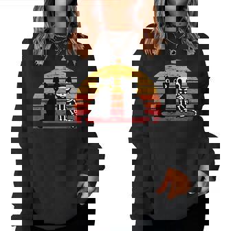 Retro Vintage Cats Halloween Costume Men Women Halloween Women Sweatshirt | Mazezy