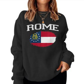 Rome Ga Georgia Flag Vintage Usa Sports Men Women Sweatshirt | Mazezy