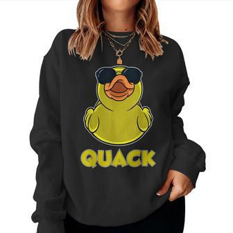 Rubber Duck Lover Quack Funny Rubber Duck Women Crewneck Graphic Sweatshirt - Seseable