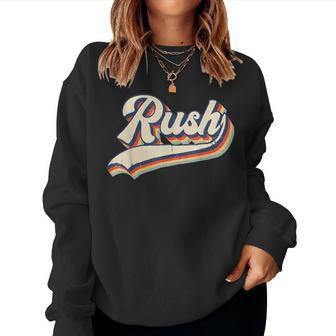 Rush Name Vintage Retro Gift Men Women Boy Girl Women Crewneck Graphic Sweatshirt - Monsterry DE