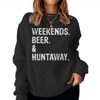 Weekends Beer And Huntaway New Zealand Huntaway Dog Women Sweatshirt | Mazezy