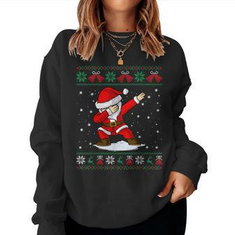 Santa Dabbing Ugly Christmas Sweater Xmas Women Sweatshirt - Monsterry UK