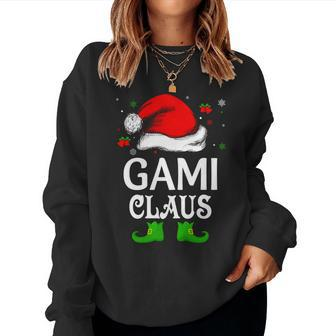 Santa Hat Gami Claus Elf Ugly Christmas Sweater Women Sweatshirt - Seseable