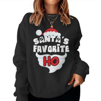 Santa's Favorite Ho Ugly Christmas Sweater Women Sweatshirt | Mazezy