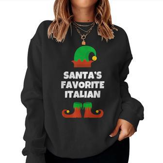 Santas Favorite Italian Christmas Italy Women Sweatshirt | Mazezy