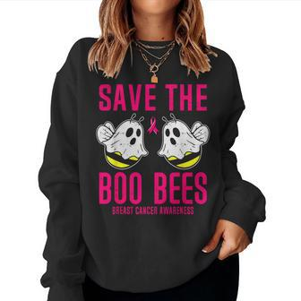 Save The Boobees Boo Bees Breast Cancer Halloween Women Sweatshirt - Thegiftio UK