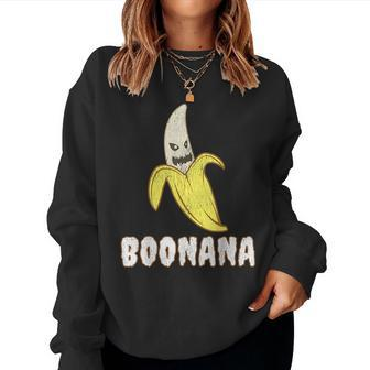 Scary Banana Boonana Halloween Veggie Costume Pun Joke Women Sweatshirt | Mazezy