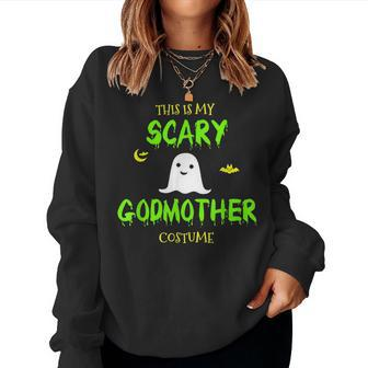 This Is My Scary Godmother Costume Halloween Lazy Easy Women Sweatshirt | Mazezy