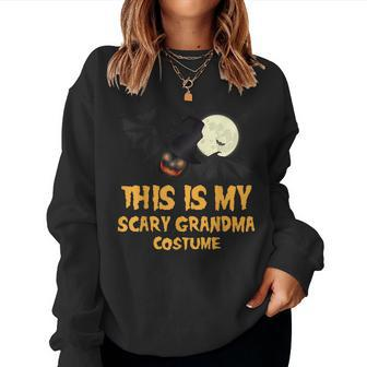 This Is My Scary Grandma Costume Adult Halloween Women Sweatshirt | Mazezy