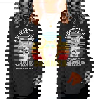 Schools Out For Summer Beach Vibe Corgi Dog Teacher Women Sweatshirt | Mazezy