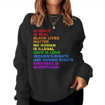 Science Is Real Love Is Love Womens Rights Gay Pride Lgbt Sweatshirt | Mazezy