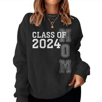 Senior Mom 2024 Proud Mom Class Of 2024 Mom Of The Graduate Women Sweatshirt | Mazezy