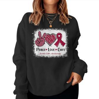 In September We Wear Burgundy Rainbow Sickle Cell Awareness Women Sweatshirt | Mazezy CA