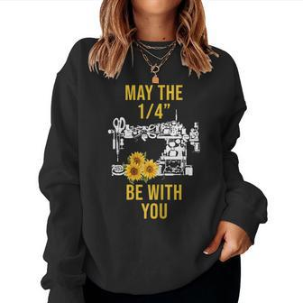 Sewing Quote Sunflower Graphic Women Sewing Lovers Women Sweatshirt | Mazezy