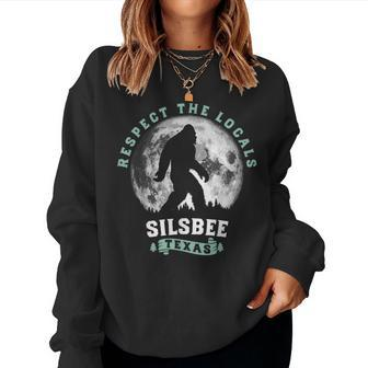 Silsbee Texas Bigfoot Night Walk Retro Moon Women Sweatshirt | Mazezy