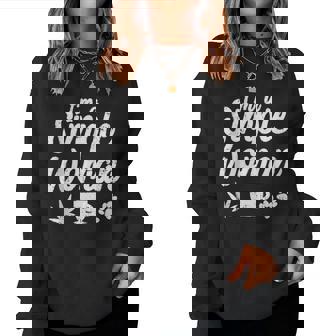 Im A Simple Woman Weed Coffee Dog Paws Cannabis Stoner Women Sweatshirt | Mazezy