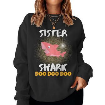 Sister Shark For Girls Ns Students Females Women Sweatshirt | Mazezy