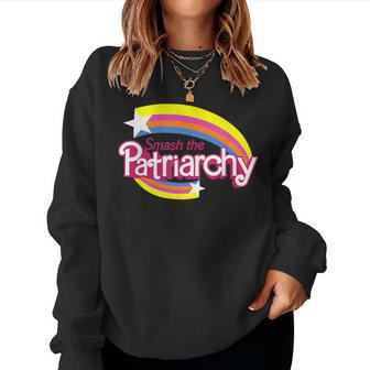 Smash The Patriarchy Rainbow Stars Vintage Women Sweatshirt - Thegiftio UK