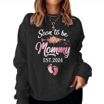 Soon To Be Mommy 2024 First Time Mom Pregnancy Women Sweatshirt | Mazezy