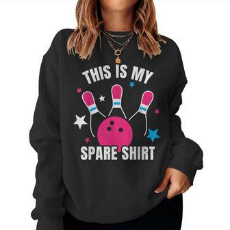 This Is My Spare Bowling For Girls Women Sweatshirt - Seseable