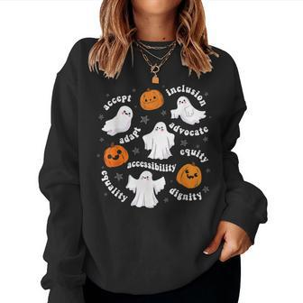Special Education Teacher Halloween Ghost Pumpkin Sped Women Sweatshirt - Monsterry DE