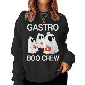 Spooky Gastro Boo Crew Halloween Costume Gi Nurse Women Sweatshirt - Monsterry