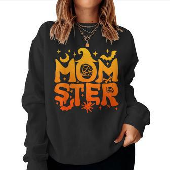 Spooky Halloween Momster Spooky Monster Mom Family Matching Women Sweatshirt | Mazezy