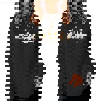 Spooky Horse Lover Pumpkin Ghost Horse Halloween Costume Women Sweatshirt | Mazezy