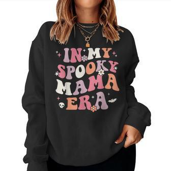 In My Spooky Mama Era Retro Halloween Witchy One Spooky Mom Women Sweatshirt | Mazezy