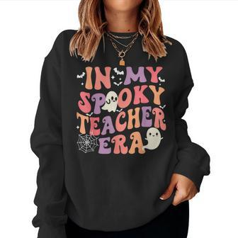 In My Spooky Teacher Era Ghost Halloween Retro Teacher's Day Women Sweatshirt - Thegiftio UK