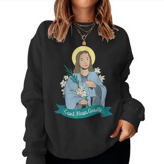 St Maria Goretti Catholic Saints Girls Ns Confirmation Women Sweatshirt | Mazezy