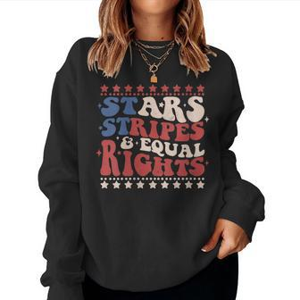 Stars Stripes Equal Rights 4Th Of July Red White And Blue Women Sweatshirt | Mazezy DE