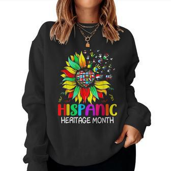 Sunflower Latin Countries Flags Hispanic Heritage Month Women Sweatshirt - Seseable