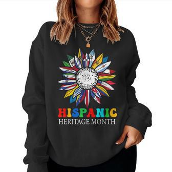 Sunflower Latin Countries Flags Hispanic Heritage Month Women Sweatshirt - Monsterry