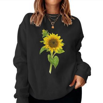 Sunflower Wildflower Vintage Botanical Plant Gardening Women Sweatshirt | Mazezy