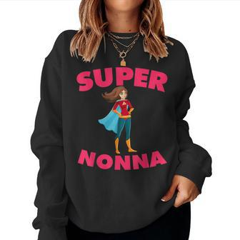 Super Grandma The Best Grandma Italian Words Women Sweatshirt | Mazezy