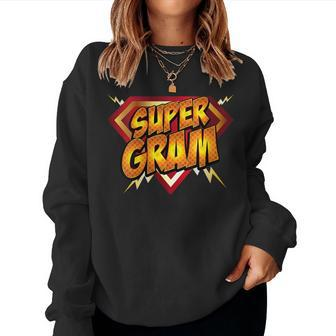 Super Grandma Superhero Grandmothers Comic Book Women Women Sweatshirt | Mazezy