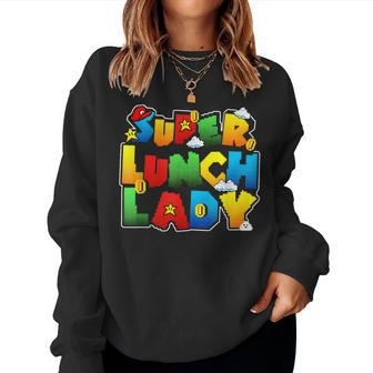 Super Lunch Lady Retro Colorful For Women Sweatshirt - Seseable
