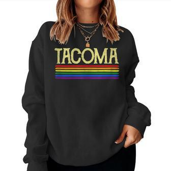 Tacoma Gay Pride 2019 World Parade Rainbow Flag Lgbt Women Sweatshirt | Mazezy