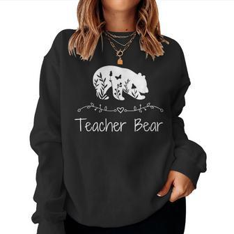 Teacher Bear For Educators Teacher Appreciation Women Sweatshirt - Monsterry CA