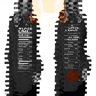 Teacher Nutritional Facts Teacher Appreciation Women Sweatshirt | Mazezy